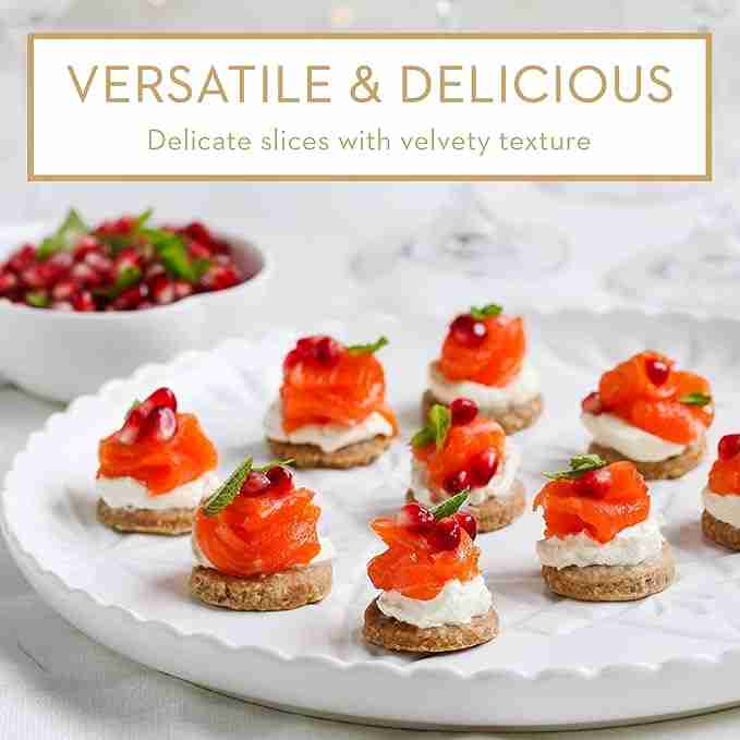 Regal New Zealand King Salmon – Beech Wood Smoked Salmon Slices – 3.5 oz