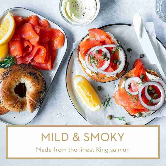 Regal New Zealand King Salmon – Beech Wood Smoked Salmon Slices – 3.5 oz