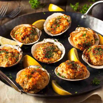 BRAND, CATEGORY, GOURMET, MAINE LOBSTER NOW, Stuffed Clams in Natural Shells - 12 count